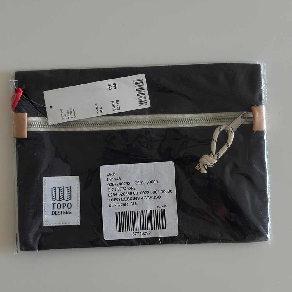 Topo Designs Black Accessory Pouch